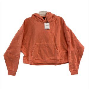 Women's Hoodie Sweatshirt Orange Size S Shorter Length By Factorie Long Sleeve